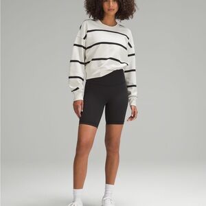 Lululemon Athletica perfectly oversized cropped crew *stripe*